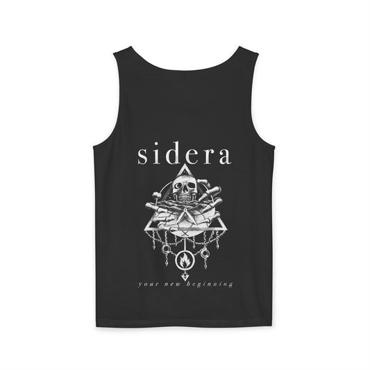 Sidera - "Your New Beginning" Skull & Flame Tank - Top - Unisex