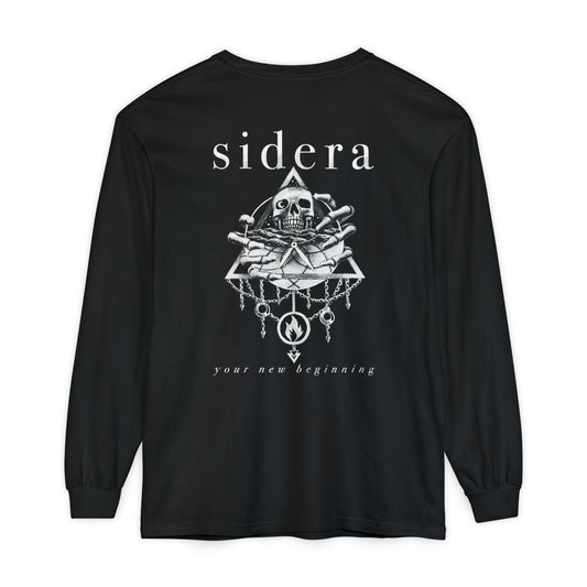 Sidera - "Your New Beginning" Skull & Flame Band Long-Sleeve Unisex Shirt